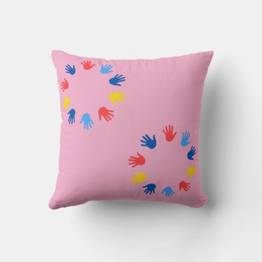 Almofada 40,6 cm x 40,6 cm Mãos Kussen (Achterkant)