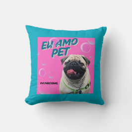 Almofada 40,6 cm x 40,6 cm Pet Azul Claro Kussen