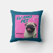 Almofada 40,6 cm x 40,6 cm Pet Azul Escuro Kussen (Achterkant)