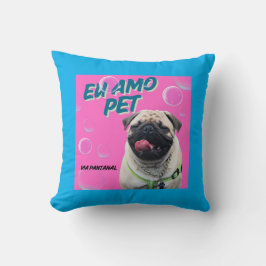 Almofada 40,6 cm x 40,6 cm Pet Azul Kussen