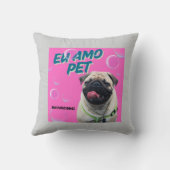 Almofada 40,6 cm x 40,6 cm Pet Pink Kussen (Achterkant)