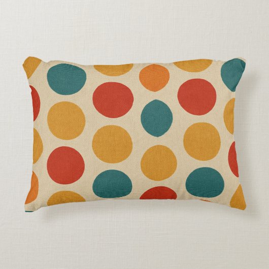 Almofada  bolinhas coloridas sobre linho design  accent kussen (Voorkant)