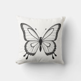 Almofada Branca Borboleta Kussen