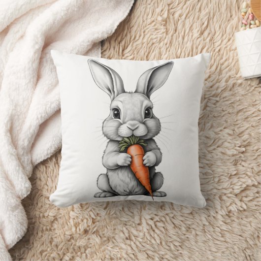 Almofada Coelho com Cenoura Kussen (Deken)