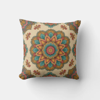 Almofada Colorful Mandala Floral Boho Art Kussen