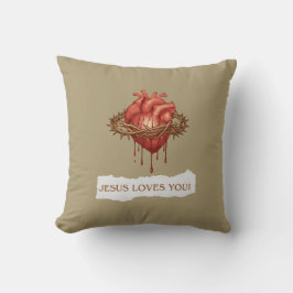 Almofada com frase motivational "Jesus Ama Você" Kussen