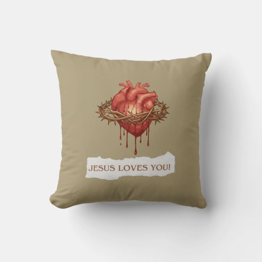 Almofada com frase motivational "Jesus Ama Você" Kussen (Voorkant)
