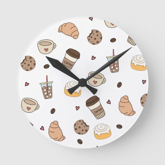 Almofada decorativa coffee lovers  ronde klok (Voorkant)