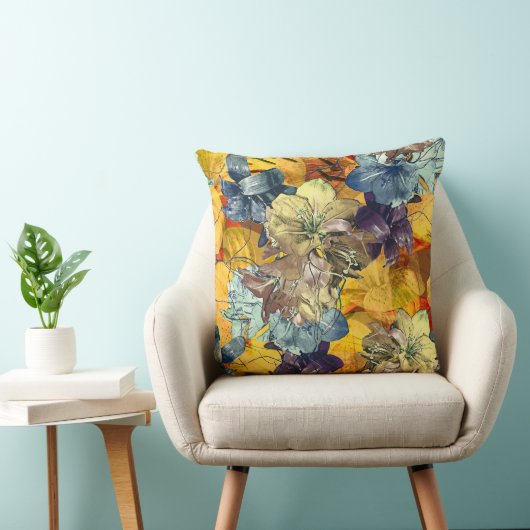 Almofada decorativa com pintura floral. kussen (Stoel)