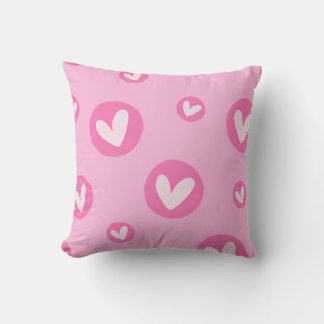 Almofada Decorativa Moderna Corações Rosa Kussen