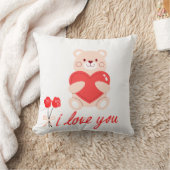 almofada estampada urso com coração romântico kussen (Deken)