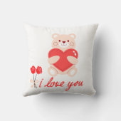 almofada estampada urso com coração romântico kussen (Achterkant)