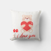 almofada estampada urso com coração romântico kussen (Voorkant)
