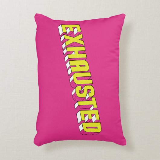 Almofada "Exhausted" Accent Kussen (Voorkant(Verticaal))