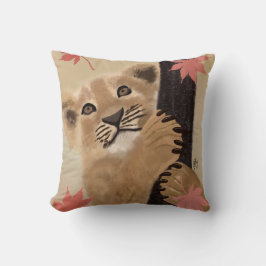 almofada filhote de leão brincando kussen