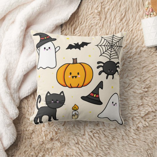 Almofada fofa com desenho Happy Halloween Kussen (Deken)