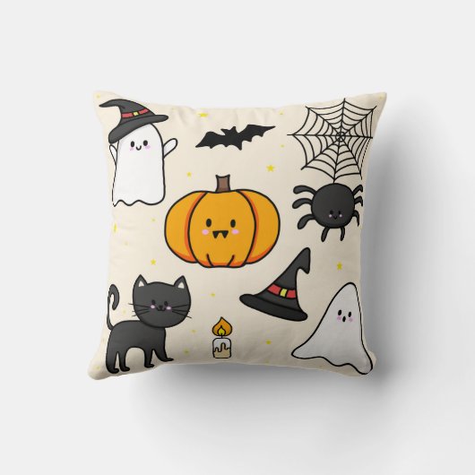 Almofada fofa com desenho Happy Halloween Kussen (Achterkant)