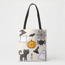 Almofada fofa com desenho Happy Halloween Tote Bag