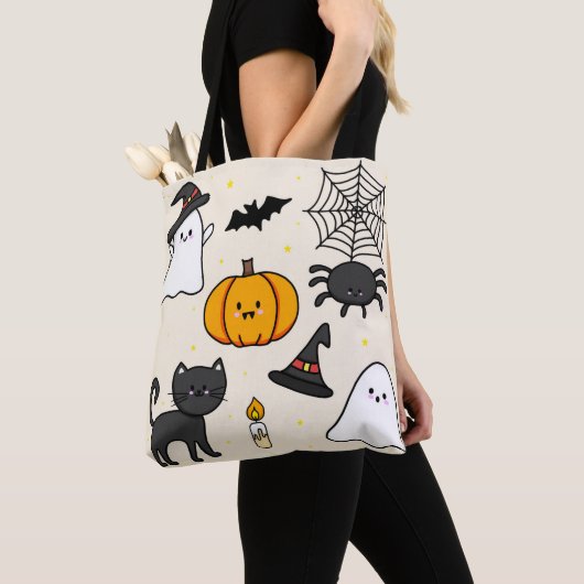 Almofada fofa com desenho Happy Halloween Tote Bag (Dichtbij)