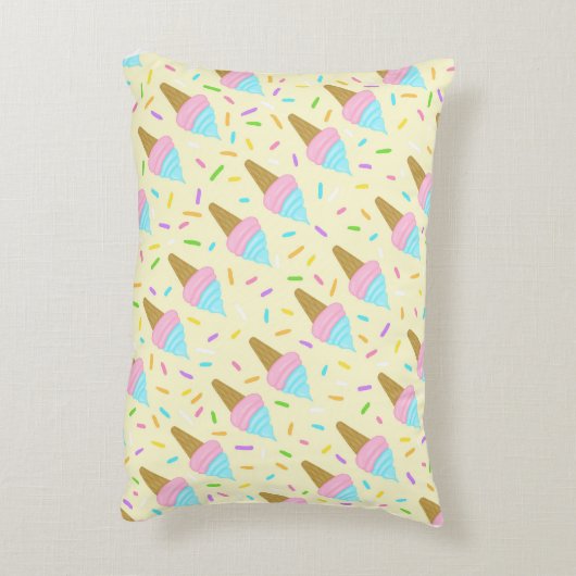 Almofada fofa com estampa contínua de sorvetes accent kussen (Achterkant (Verticaal))