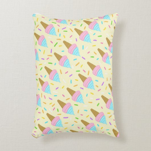 Almofada fofa com estampa contínua de sorvetes accent kussen (Voorkant(Verticaal))