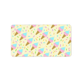 Almofada fofa com estampa contínua de sorvetes etiket