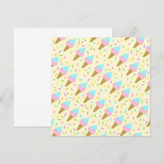 Almofada fofa com estampa contínua de sorvetes kaart (Voorkant / Achterkant)