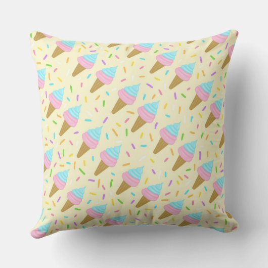 Almofada fofa com estampa contínua de sorvetes kussen (Achterkant)