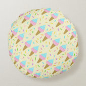Almofada fofa com estampa contínua de sorvetes rond kussen (Achterkant)
