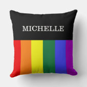 Almofada Grande Orgulho Gay Rainbow Personalizado Kussen (Achterkant)