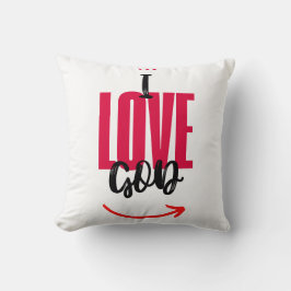 Almofada "I Love God" Kussen