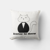 Almofada License to Meow Kussen (Voorkant)