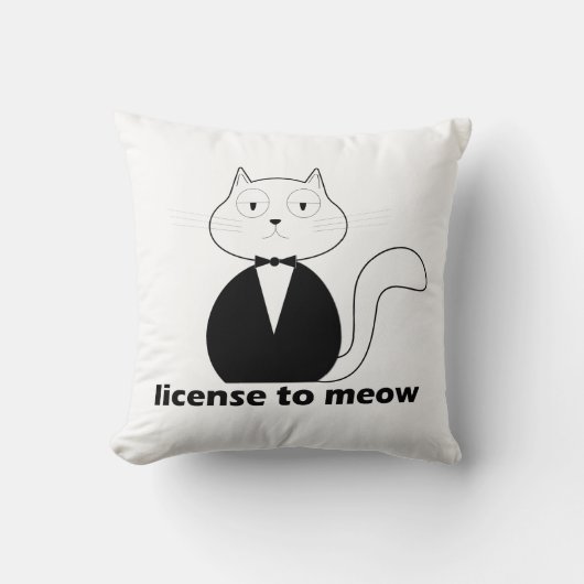 Almofada License to Meow Kussen (Voorkant)