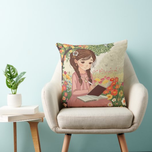 almofada Menina no Jardim Kussen (Stoel)