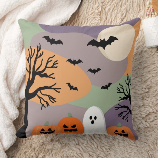 Almofada noite de halloween abóboras e fantasmas kussen (Deken)