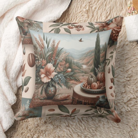 almofada quadrada estampada com flores adelfa kussen (Deken)