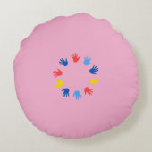 Almofada Redonda (40.64cm) Mãos Rond Kussen (Achterkant)