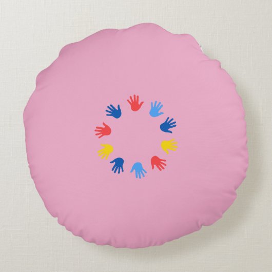 Almofada Redonda (40.64cm) Mãos Rond Kussen (Achterkant)