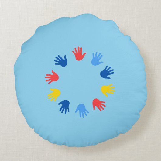 Almofada Redonda (40.64cm) Mãos Rond Kussen (Achterkant)