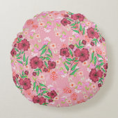 Almofada Redonda Jardim de flores Rond Kussen (Voorkant)