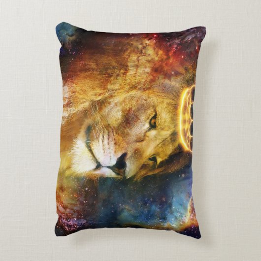 Almofada Retangular Leão de Judá Cósmico Accent Kussen (Achterkant (Verticaal))