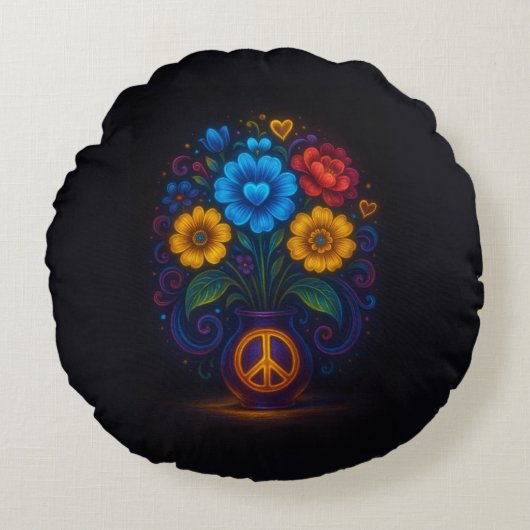 ALMOFADAS FLORES  ROND KUSSEN (Voorkant)