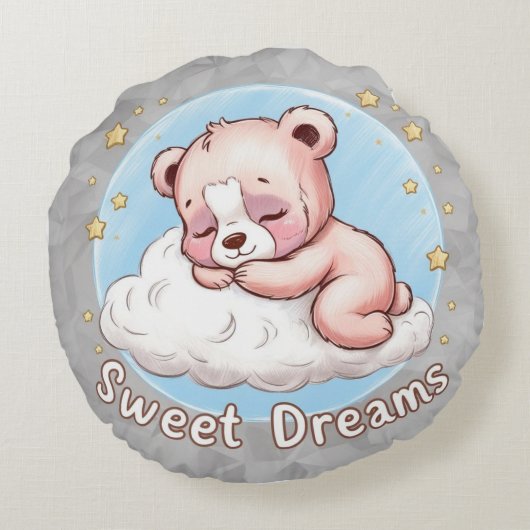 Almohada - Dulces sueños bebé Rond Kussen (Achterkant)