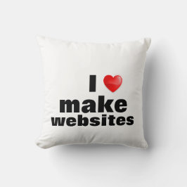 Almohada I love make websites Kussen