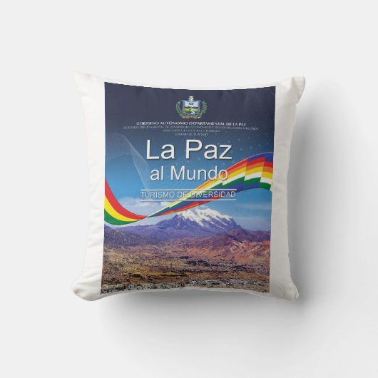 Almohada La Paz al mundo Kussen (Voorkant)