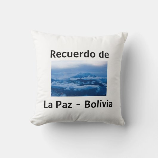 Almohada recuerdo de La Paz Kussen (Voorkant)