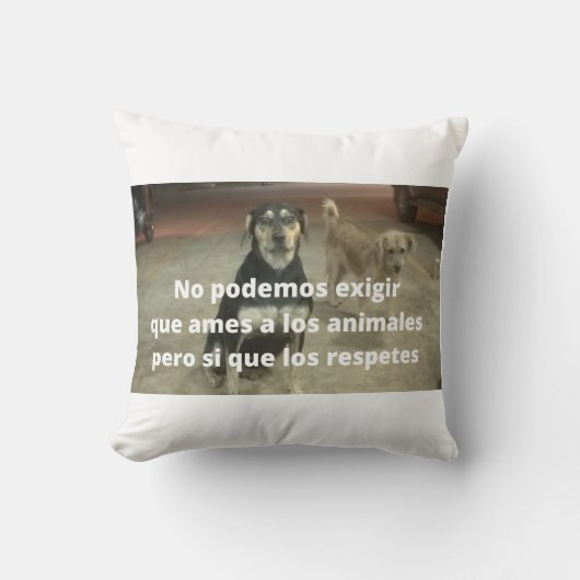 Almohada respeto a los animales kussen (Voorkant)