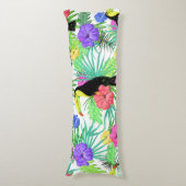 Almohada Tucanes Y Flora Tropical Lichaamskussen (Voorkant Verticaal)