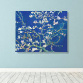 Almond Bloom (Indigo) | Van Gogh | Canvas Afdruk (Insitu (Houten vloer))