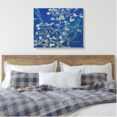 Almond Bloom (Indigo) | Van Gogh | Canvas Afdruk (Insitu (Slaapkamer))